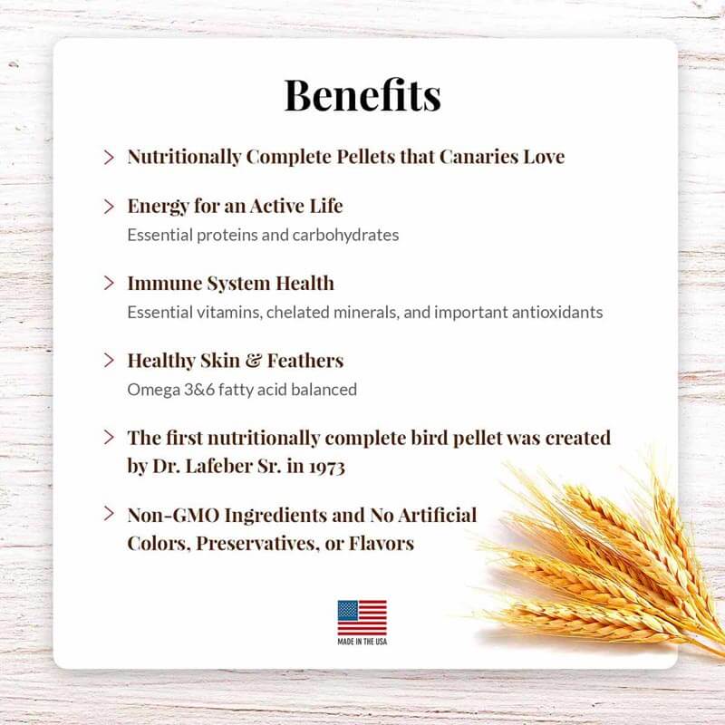 Lafeber Canary Premium Daily Pellets-Non GMO Bird Food-Benefits-Glamorous Gouldians