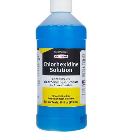 Durvet CHLORHEXIDINE GLUCONATE 2.0% Wound Care - First Aid - Feather Loss - Skin infections - Glamorous Gouldians