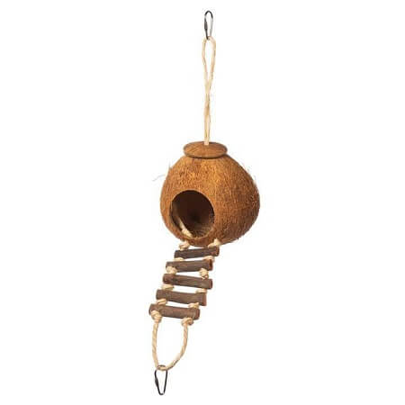 Prevue Pet Coco Hideaway with Bird Ladder-Bird Cage Toy-Cage Accessory-Glamorous Gouldians