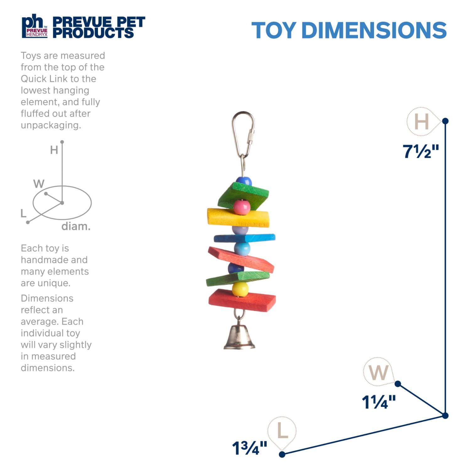 Ding - Prevue Pet Products Playfuls Action Toys for Birds - Toy Dimensions - Lady Gouldian Finch Supplies USA