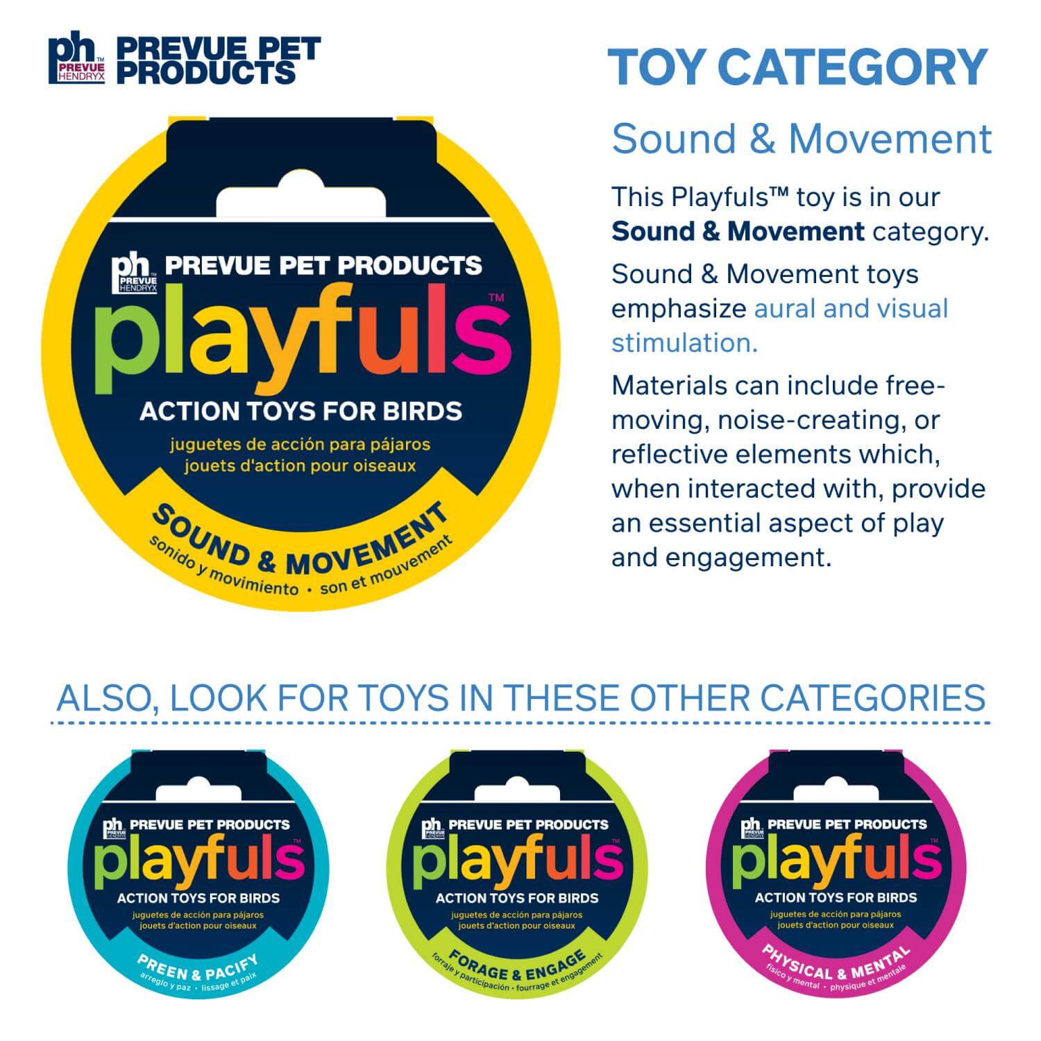 Ding - Prevue Pet Products Playfuls Action Toys for Birds - Toy Category - Lady Gouldian Finch Supplies USA