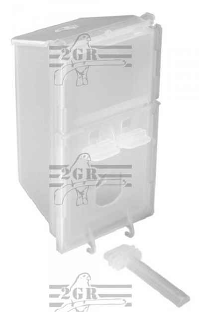 2gr art115 Plastic Seed Hopper, nice with Canaries - Canary Cage Accessory - Glamorous Gouldians