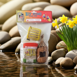 Sisal Fibre-kn-e - Finch Nest Kit - Finch nest, nesting material and nesting wheel - Finch Breeding Supplies