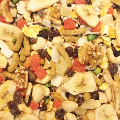 Higgins Sunburst Fruit To Nuts-CloseUp-Fruits, Nuts and Seed Treat-Bird Food-Glamorous Gouldians