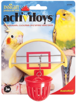 JW pet Birdy Basket Ball Toy with bell inside - Interactive bird toy