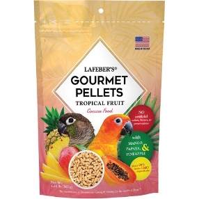 Lafeber Tropical Fruit Gourmet Pellets for Conures - Non Gmo Food - Bird Food - Bird Supplies