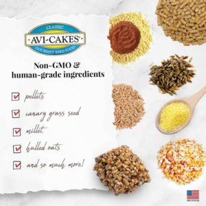 Lafeber Avi-Cakes Small Bird 8oz - Ingredients - Non GMO Bird Food - Glamorous Gouldians