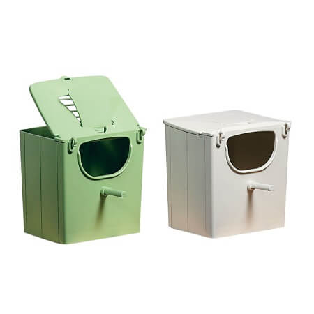 STA Soluzioni Leonard Plastic Lady Gouldian Finch Nest with peek a boo door on top-Gouldian Nest