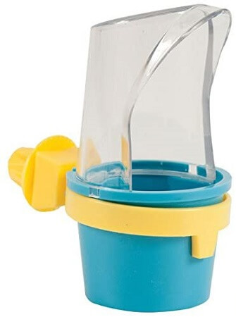 JW Pet Medium Cup -  works with horizonal Cage bars - Interior cup twists for easy removal and replacement - Glamorous Gouldian