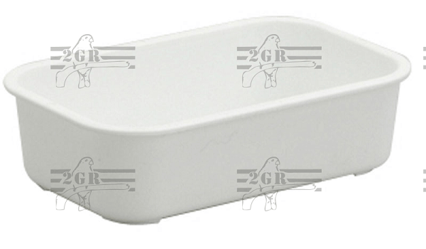 2gr art46 - Plastic bird baths available in three colors, green yellow or white - Cage Accessories - Bird Bath