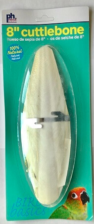 Prevue Pet Extra Large 8" Cuttlebone for Birds - Clean Trimmed with a Hook to Attach to Cage