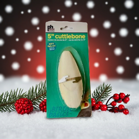 Prevue Pet Medium 5 Inch Cuttlebone for Birds - Clean Trimmed with a Hook to Attach to Cage