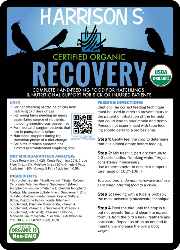 Harrison's Recover Formula - 350g - Hand Feeding Formula