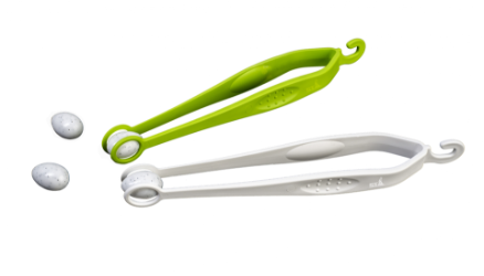 STA Soluzioni Plastic Egg Tweezers available in lime green, white and blue - Breeding Accessory - Breeding Supplies