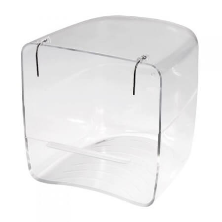 Sta Soluzioni B001 - Clear Arylic External Bath - Sahara Bath - Finch And Canary Cage Accessories Glamorous Gouldians