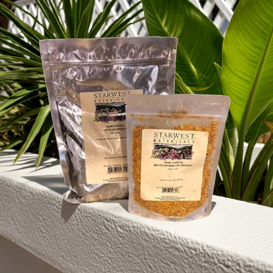 Starwest Botanicals Bee Pollen Granules - Natural Bird Supplement - Support the Immune System