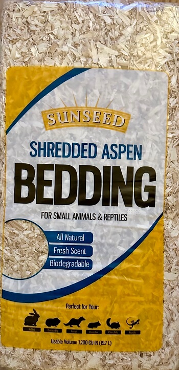 Sunseed Shredded Aspen Bedding - Close Up - All Natural biodegradable - Lady Gouldian Finch Supplies USA
