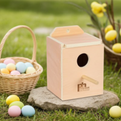 Prevue Pet 1101 Wooden Finch Nestbox - Finch Nests - Finch Breeding Supplies - Lady Gouldian Finch Supplies USA