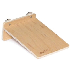 A&E Cages Nibbles NB005 Small Wooden Platform 8" L x 6" W x 3 1/4" H