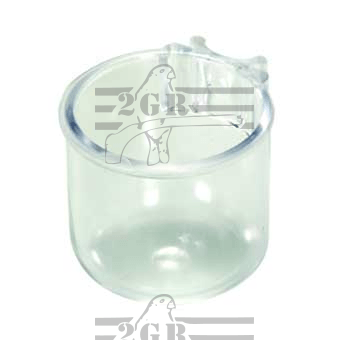 Mineral Cup 2GR, art41, clear mineral cup, mineral cup, small feeder cup, bird food cup, bird cage accessory, finch, canary, parakeet, cockatiel, cage, Supplies