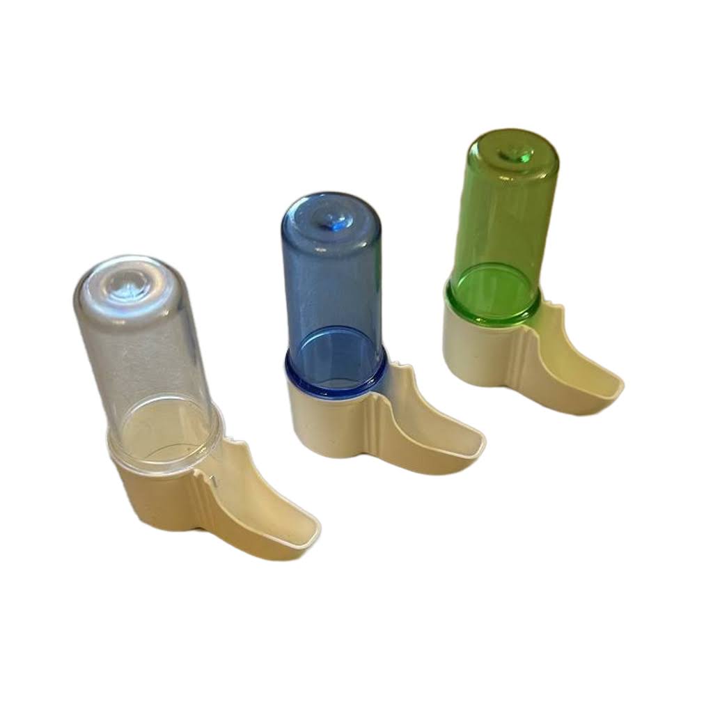 2gr art240 Dino Drinker - Small Water Tube - 1/2 oz (20cc) plastic water tubes in 3 colors, great for show cages or hospital cage