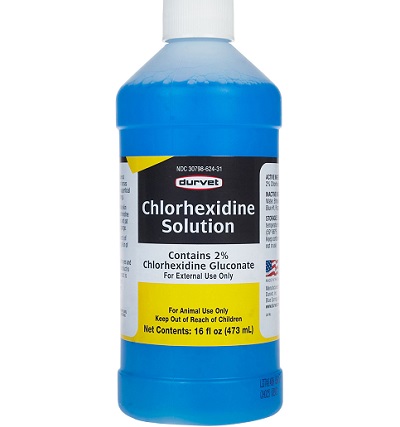 Durvet CHLORHEXIDINE GLUCONATE 2.0% Wound Care-First Aid-Feather Loss-Skin infections-Glamorous Gouldians