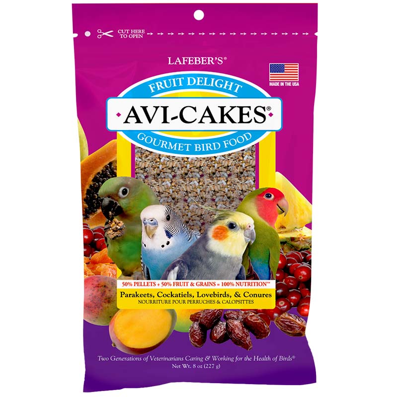 Lafeber's Fruit Delight Avi-Cakes for Small Birds 8oz - package front