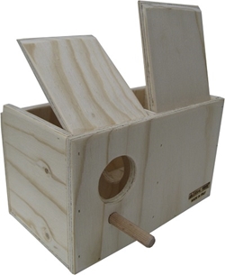 Wooden Double lid Nest box for gouldian finches - Professional Line 