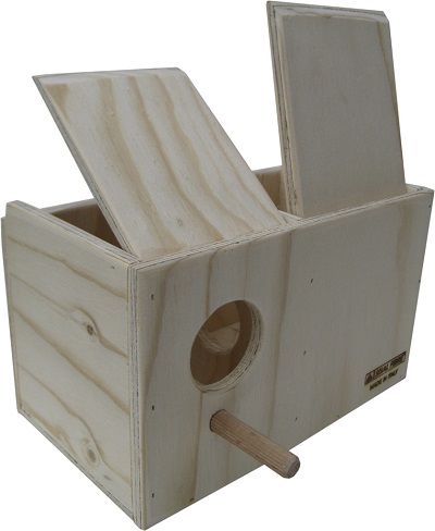 SisalFibre Professional Lady Gouldian Finch Wooden Nestbox with double doors - Lady Gouldian Finch Breeding Supplies