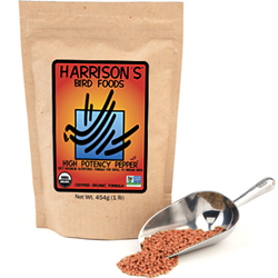 Harrison High Potency Fine Pepper - Organic Pellets for Birds - Organic Bird Food - Glamorous Gouldians