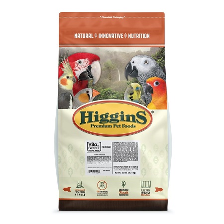 Higgins Vita Parakeet - Fortified Seed Mix for Parakeets - Bird Food