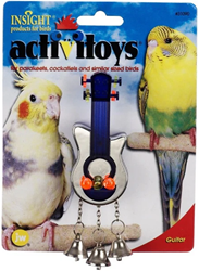 JW Pet-Guitar-Interactive Bird Toy-Guitar Bird Toy Dimensions: 4"L x 3"W x 1"H-Glamorous Gouldians