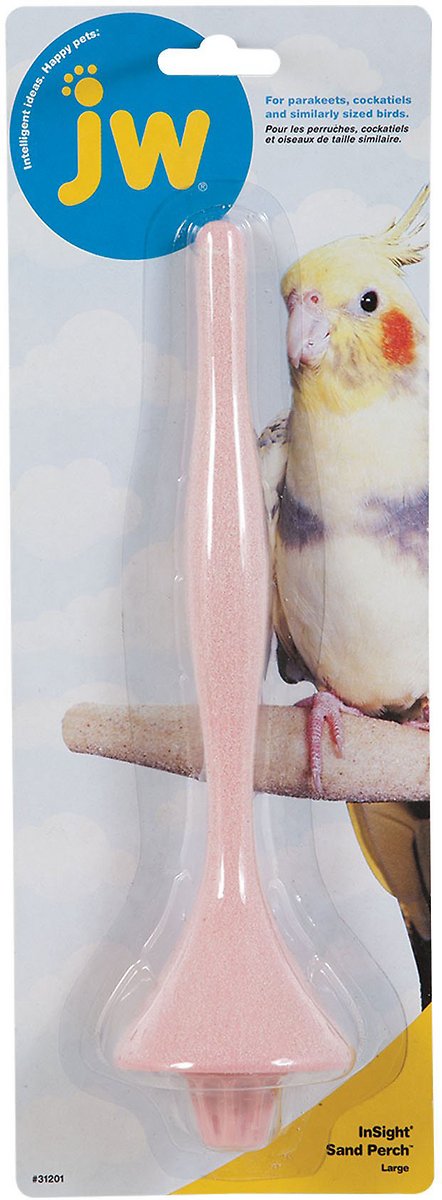 JW Pet - Regular Insight Sand Perch LARGE- Help keep nails trimmed - Bird Cage Accessory - Glamorous Gouldians