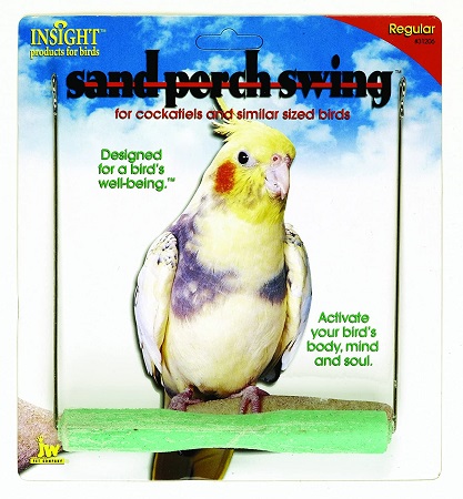JW Pet Regular Sand Perch Swing-Large For parakeets conures cockatiels and similar sized bird-Bird Cage Accessory