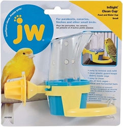 Small Feed and Water Cup JW Pets, Small Feed and Water Cup, small feed cup, small water cup, horizonal bar cage accessories, cage accessory, bird Supplies
