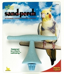 JW Pet Sand T-perch Large Screw on Sand T-Perches perfect for Conures Cockatiels Parrotlets and Similar sized birds
