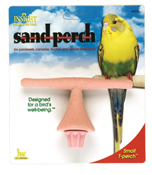 JW Pet Sand T-perch Small-Screw on Sand T-Perches perfect for Finches Canaries and Parakeet-Glamorous Gouldians
