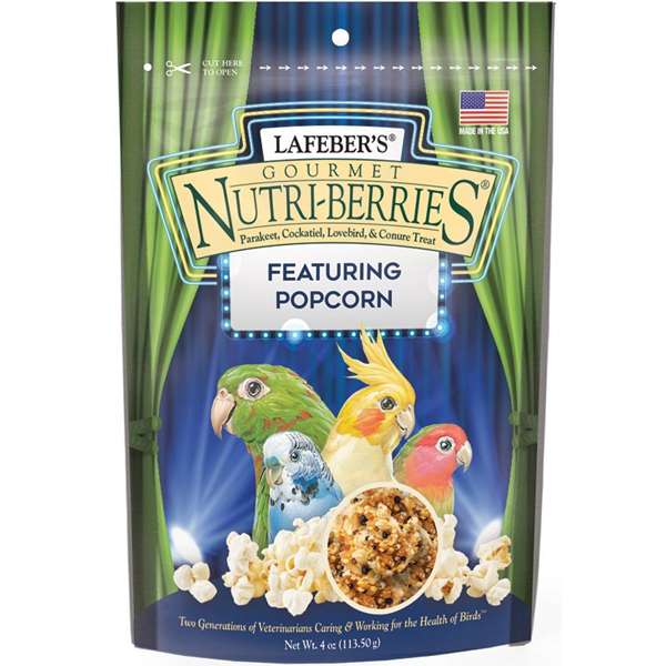 Popcorn Nutri-berries for Parakeets, Cockatiels, Lovebirds and Conures Lafeber, Popcorn, nutriberries, parakeet pellets, cockatiel pellets, lovebird food, conure pellets, non-gmo bird food