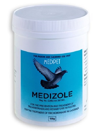 MedPet Medizole - Parasitic for treatment of hexamitia, giardia, trichomonas in caged birds - Avian Medication