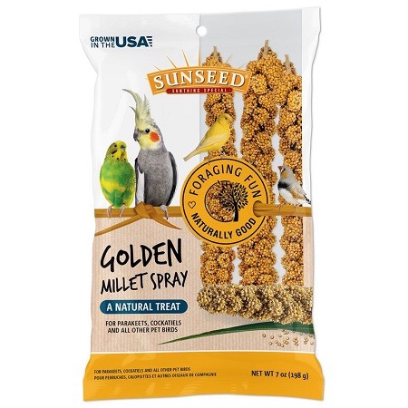 Sunseed Spray Millet - 7oz bag - Bird Food - Bird Treat - Lady Gouldian Finch Supplies USA - Glamorous Gouldians