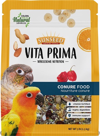 Sunseed Vita Prima Conure Food Sunseed, Vitakraft, Vita Prima Conure, Conure Food, Conure fortified diet, Bird Food, Bird Supplies