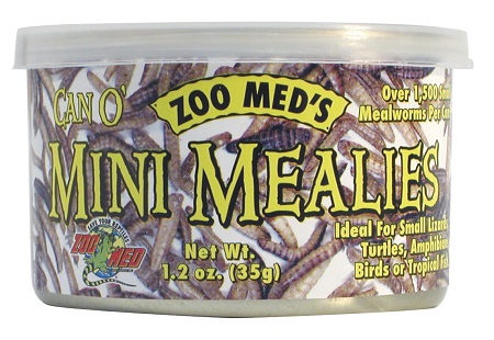 Zoo Med Mini Mealies - Small size so ideal for birds, lizards, turtles and fish 1.2oz Can - Glamorous Gouldians