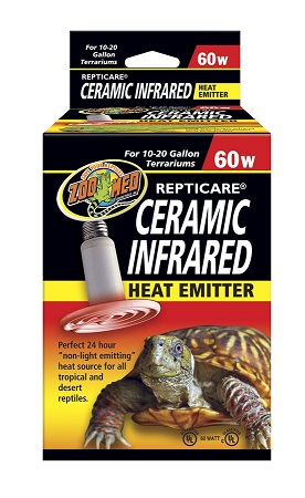 Zoomed Ceramic Infrared Heat Emitter - Additional heat source for ill or ailing birds - Avian Lighting