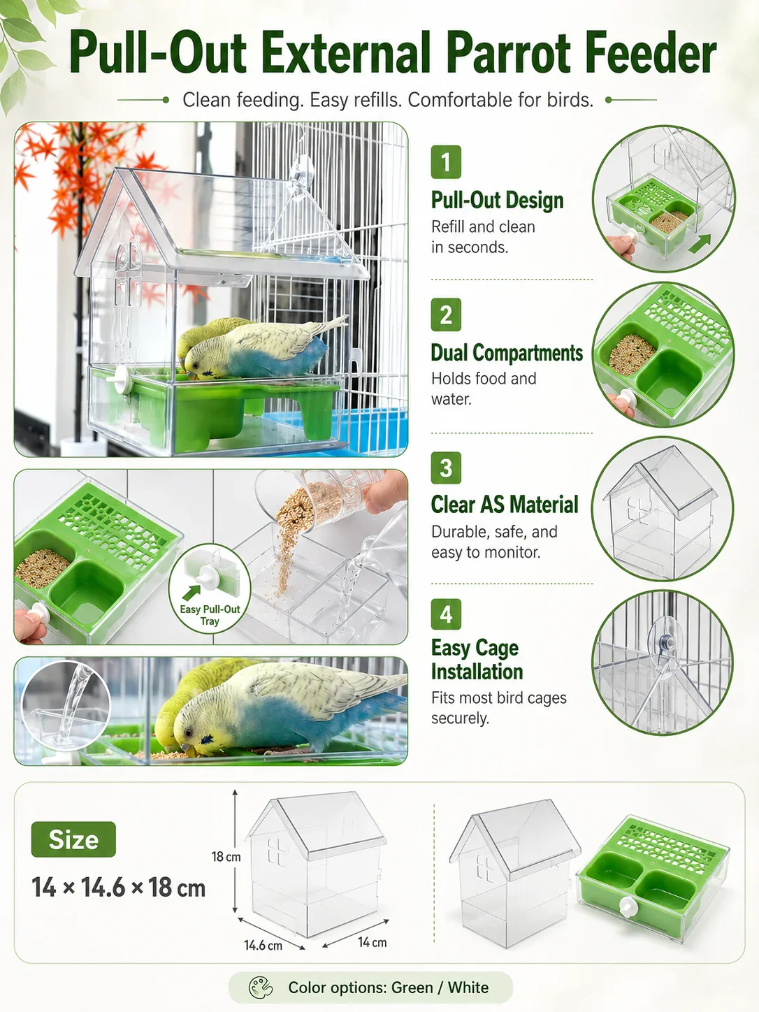 Villa Style External Bird Feeder - Lady Gouldian Finch Supplies USA